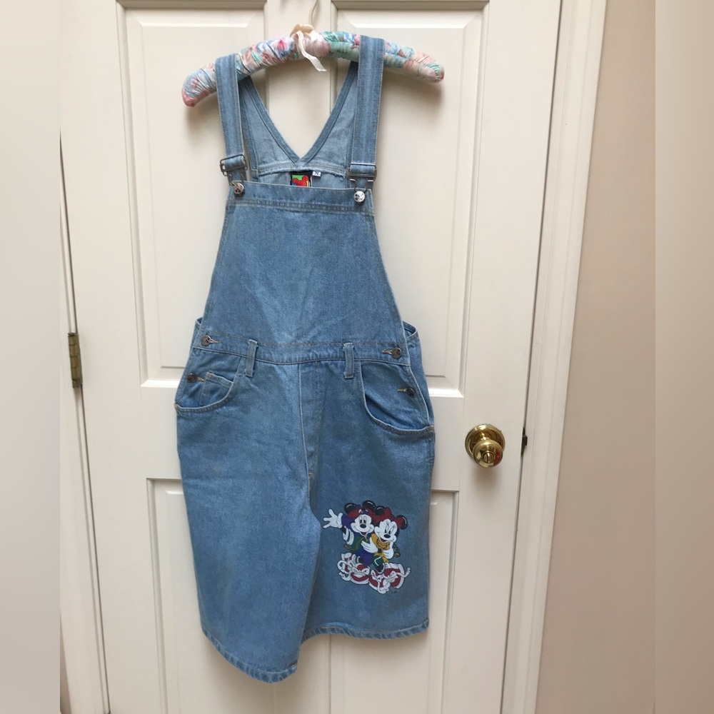 Denim Micky Mouse Bibbed Shorts Size: Medium